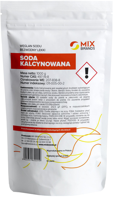 Soda kalcynowana Big Nature 1 kg (5903351622219) - obraz 1