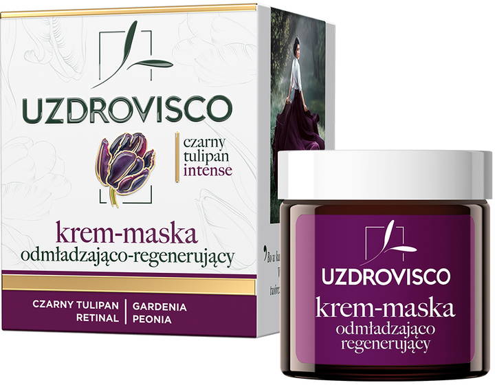 Krem-maska Uzdrovisco Czarny Tulipan Intense odmładzająco-regenerujący 50 ml (5904917481455) - obraz 1