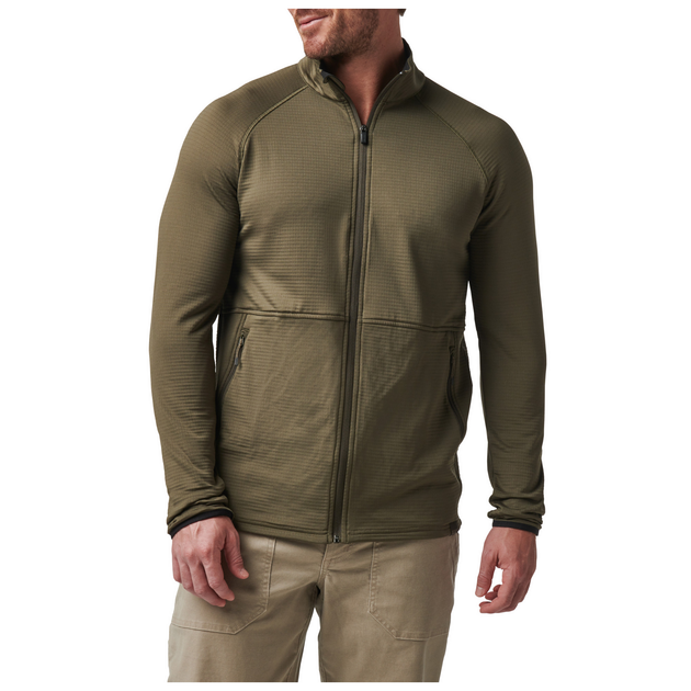 Куртка флісова 5.11 Tactical Stratos Full Zip RANGER GREEN S (72244-186) - изображение 1