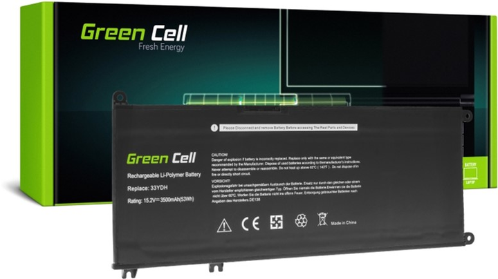 Акумулятор Green Cell для ноутбуків Dell G3 3579 33YDH 15.2V 3500mAh (DE138) - зображення 1