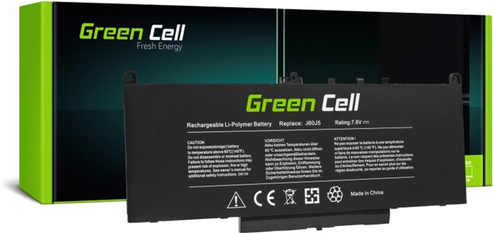 Акумулятор Green Cell для ноутбуків Dell J60J5 7.6V 5800mAh (DE135) - зображення 1