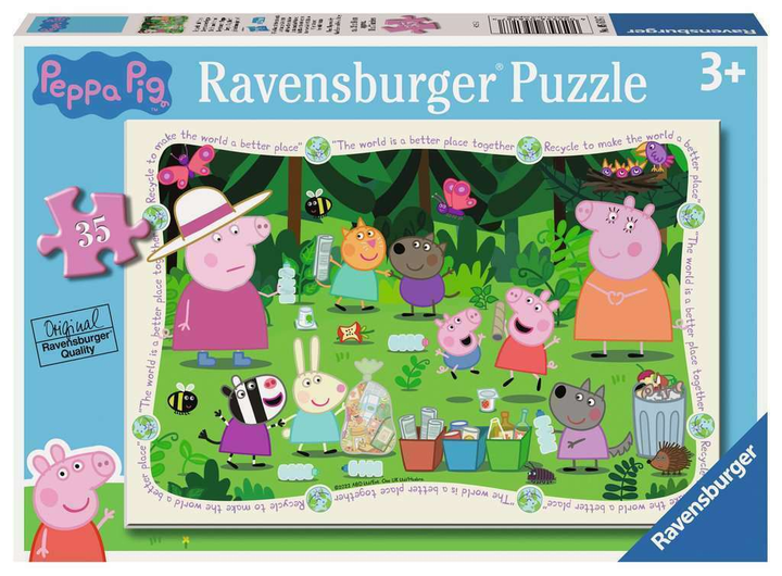 Puzzle Ravensburger Świnka Peppa 35 elementów (4005556056187) - obraz 1