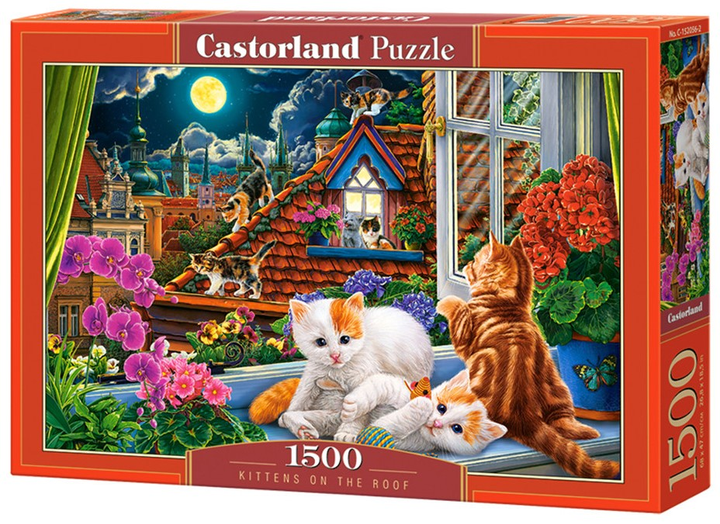 Puzzle Castor Kotki na dachu 1500 elementów (5904438152056) - obraz 1