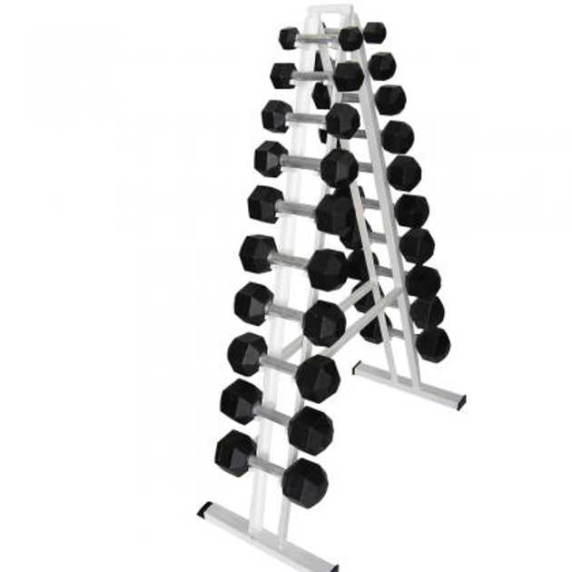 Гантельный ряд Newt profi от 1 кг до 10 кг(обрезиненные) со стойкой NE ...