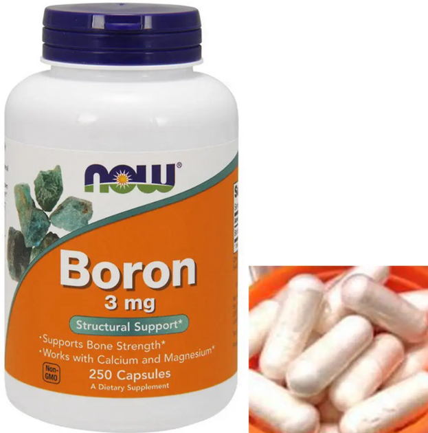 Бор NOW Boron 3 mg 250 капс - изображение 2