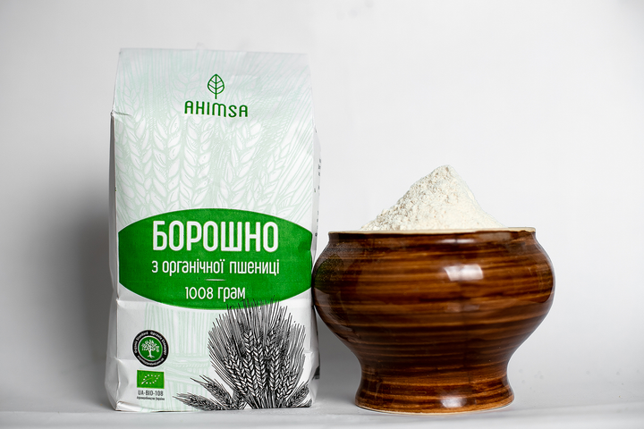 Мука пшеничная высшего сорта органическая 1 кг ТМ Ahimsa - Фото 4 Мука пшеничная высшего сорта органическая 1 кг ТМ Ahimsa - изображение 4
