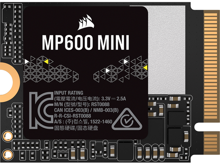 Dysk SSD Corsair MP600 Mini 1TB M.2 2230 NVMe 1.4 PCIe 4.0 x4 3D NAND TLC (CSSD-F1000GBMP600MN) - obraz 1