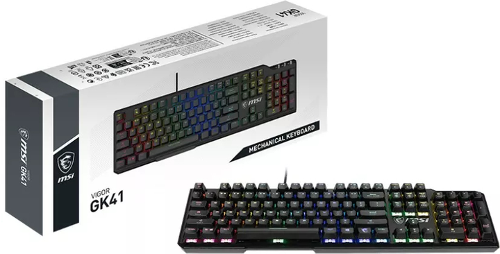 Klawiatura przewodowa MSI Vigor GK41 LR US Kailh Red (S11-04US291-CLA) - obraz 4