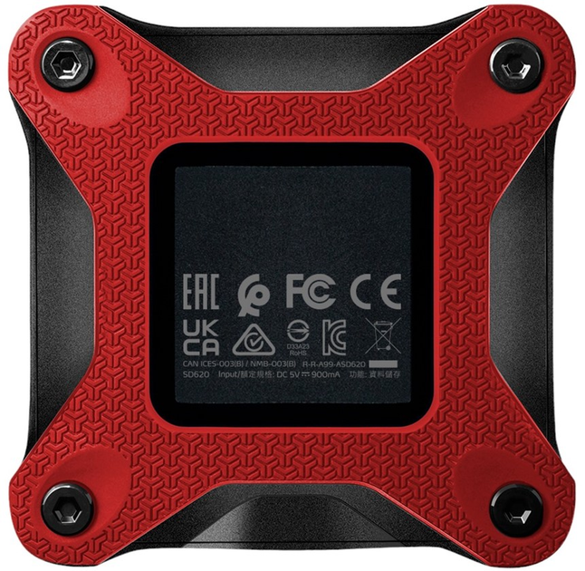 Dysk SSD ADATA SD620 1TB USB 3.2 Type-A 3D NAND TLC Czerwony (SD620-1TCRD) - obraz 3