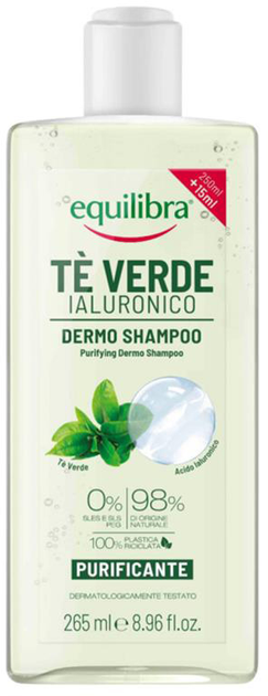 Szampon do oczyszczania włosów Equilibra Dermo Green Tea 265 ml (8000137017966) - obraz 1