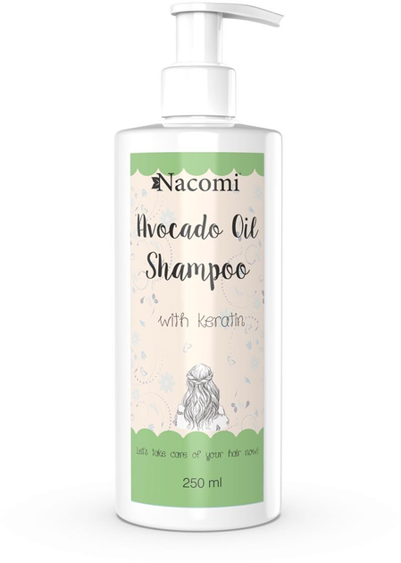 Шампунь для зволоження волосся Nacomi Олія авокадо з кератином 250 мл (5901878680286) - зображення 1