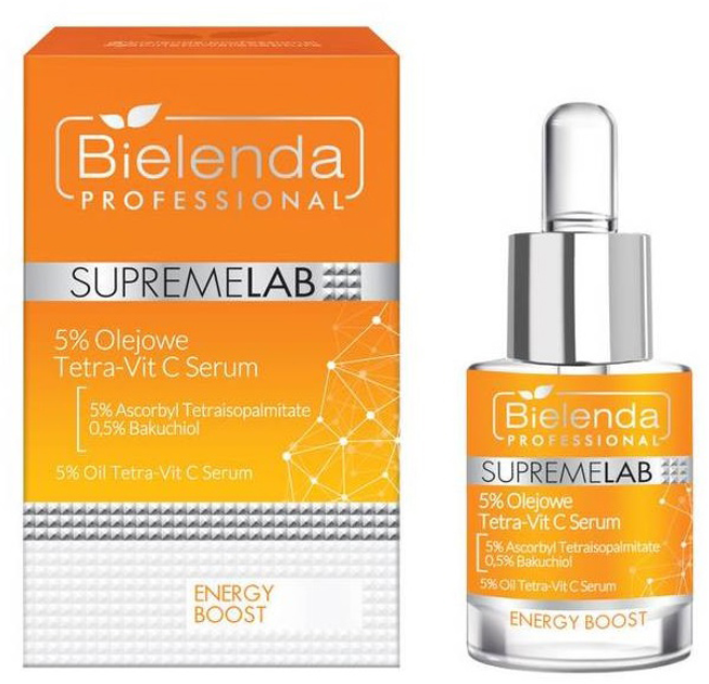 Serum Bielenda Professional SupremeLab Energy Boost 5 % olejowe Tetra-Vit C 15 ml (5902169046774) - obraz 1