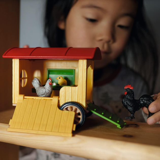 Набір ігровий Schleich Світ ферми Курник з куркою, півнем та курчам LH42572 (4059433558875) - зображення 7