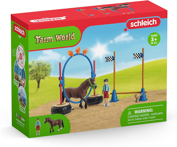 Zestaw do zabawy Schleich Farm World Pony Agility Race (4055744029882) - obraz 1