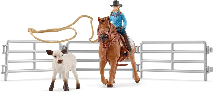 Zestaw do zabawy Schleich Team Roping with Cowgirl (4059433473048) - obraz 3