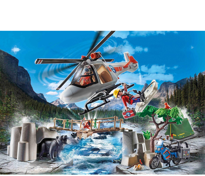 Ігровий набір Playmobil Rescue Action Canyon Copter Rescue (4008789706638) - зображення 2