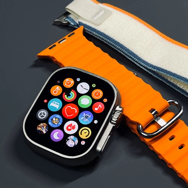 Cмарт-годинник AMOLED HW69 Ultra 2 49 мм серія-9 Orange - зображення 9