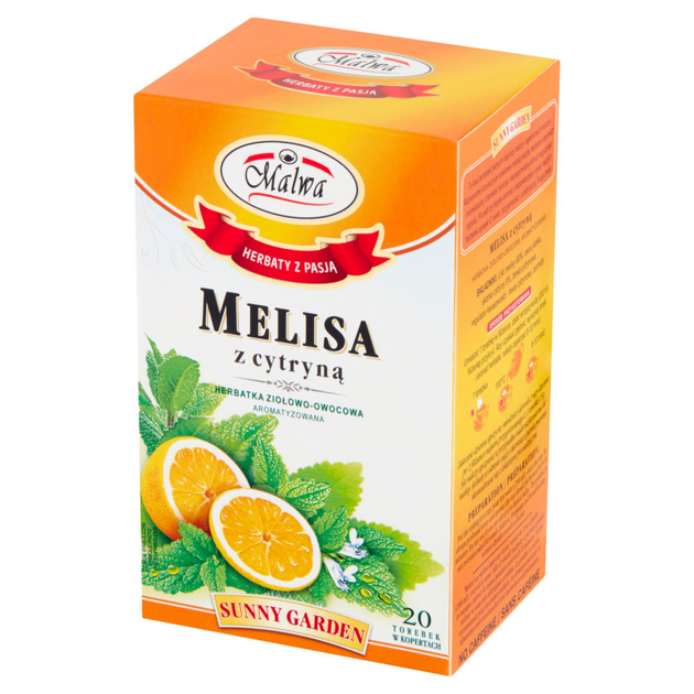 Фруктовий чай Malwa Меліса c лимоном 20 шт (5902781001663) - зображення 1