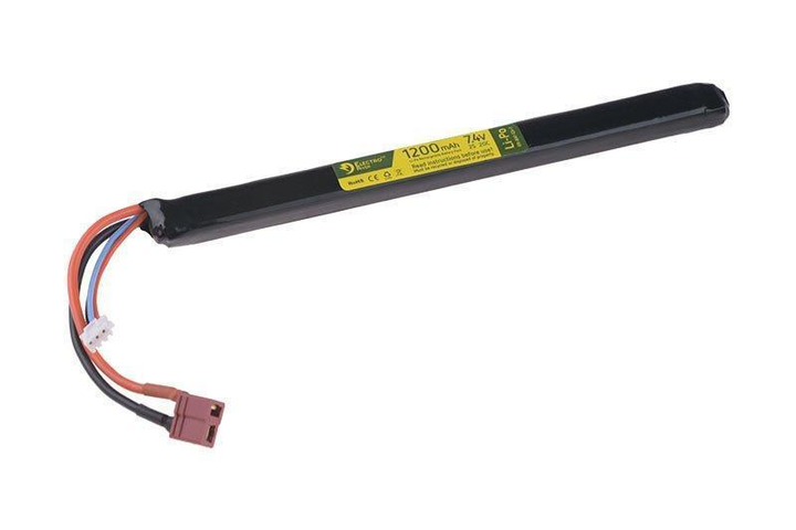 Акумулятор LiPo 7,4 V 1200mAh 20/40C; під кришку ствольної коробки AK -T-Connect (Deans) [ElectroRiver] (для - зображення 1