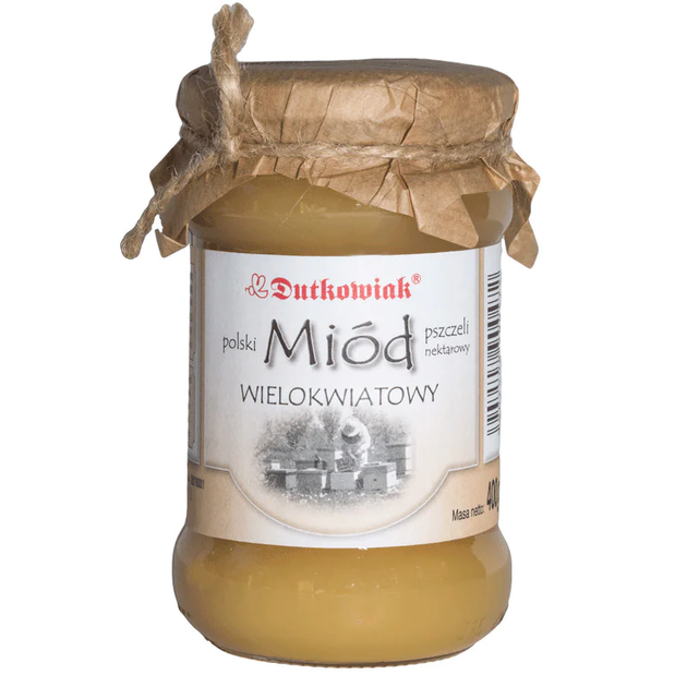 Miód kwiatowy Dutkowiak 400 g (5907508900472) - obraz 1