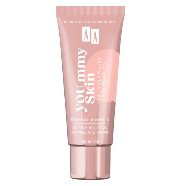 Podkład rozświetlający AA YOU.mmy Skin Peach Flawless mineralny 03 Beige 30 ml (5900116092270) - obraz 1