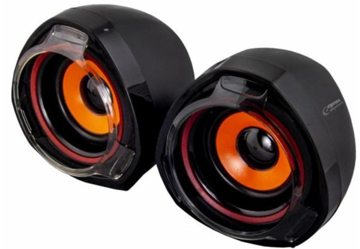 Колонки 2.0 Esperanza EP141 Black, 2 x 2.5 Вт, пластиковый корпус, питание от USB - зображення 1