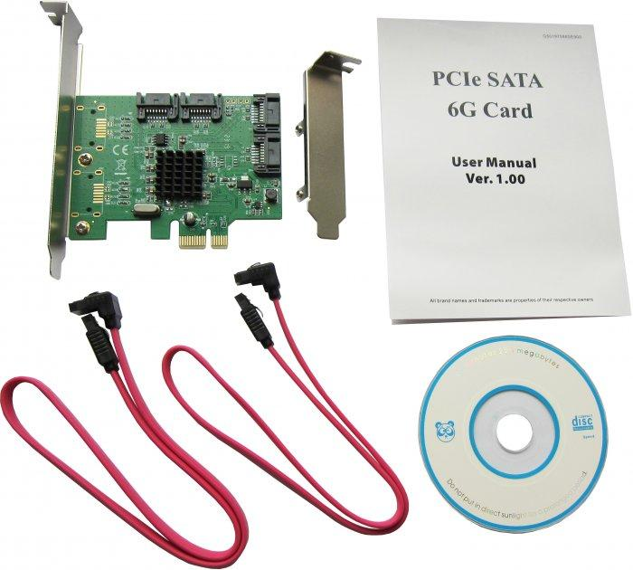 Контролер PCI-Express X1 - Dynamode 4х ATA III (6 Гбіт/сек), 4 внутр. канали, чіпсет Marvell (224707) - изображение 2
