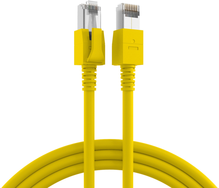 Patchcord TB Cat 6a RJ45 S/FTP 0.5 m Yellow (4017538063915) - obraz 1