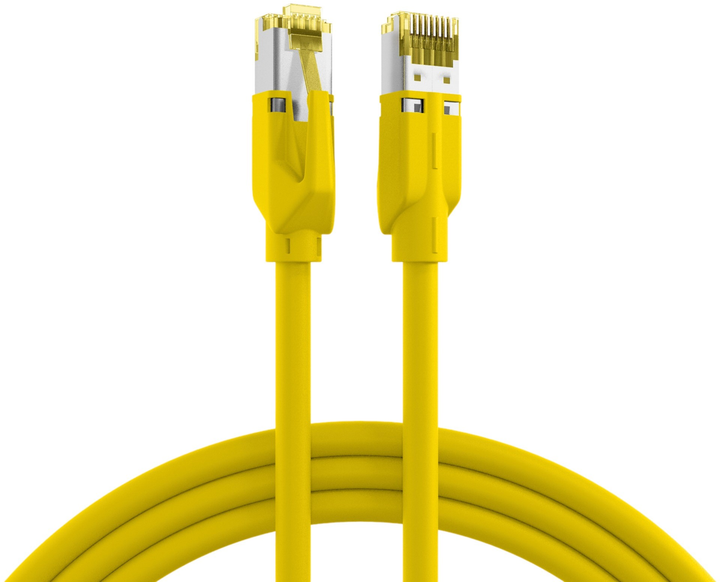 Patchcord TB Cat 6a RJ45 S/FTP 0.25 m Yellow (4017538064066) - obraz 1