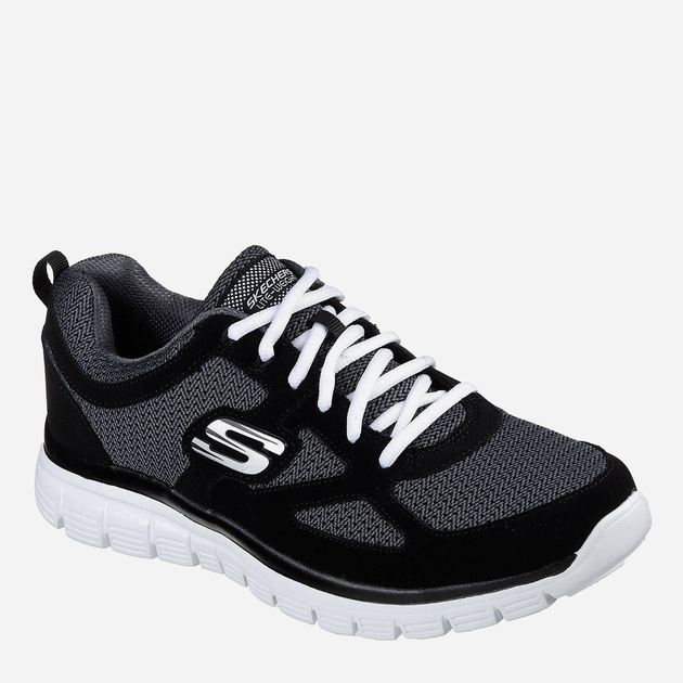 Buty sportowe męskie z siatki do kostki oddychające Skechers Burns-Agoura 52635-BKW 41.5 (8.5US) 26.5 cm Czarny/Biały (190872054819) - obraz 2