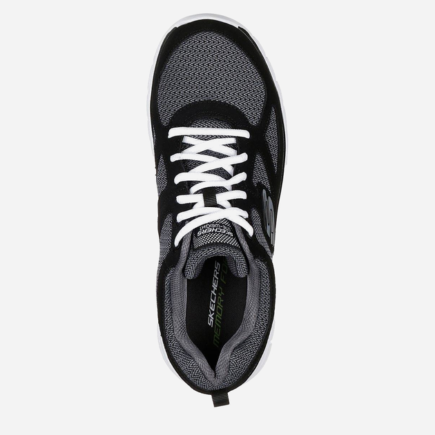Buty sportowe męskie Skechers Burns-Agoura 52635-BKW 45 (11US) 29 cm Czarny/Biały (190872054864) - obraz 4