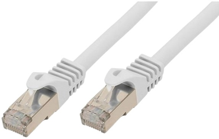 Патч-корд S-Conn Cat 6a/7 S/FTP RJ45 0.5 м White (4017538675330) - зображення 1