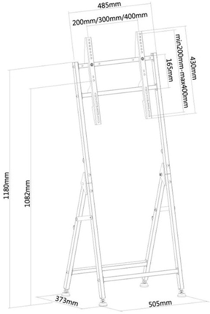 Stojak podłogowy Neomounts PLASMA-M1000 Black (8717371446840) - obraz 3