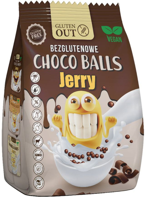 Płatki śniadaniowe EkoWital Jerry Choco Balls z Kakao 375 g (5904954645407) - obraz 1