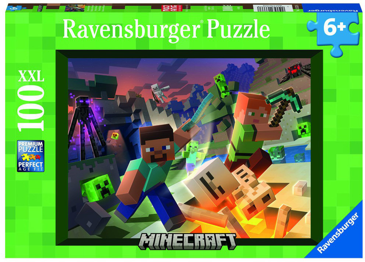 Puzzle Ravensburger Minecraft 100 elementów (4005556133338) - obraz 1