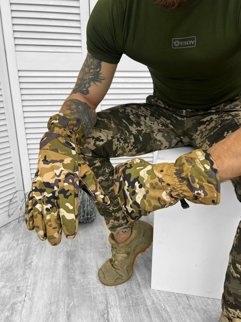Тактичні сенсорні рукавички Tactical Gloves Multicam XL - зображення 1