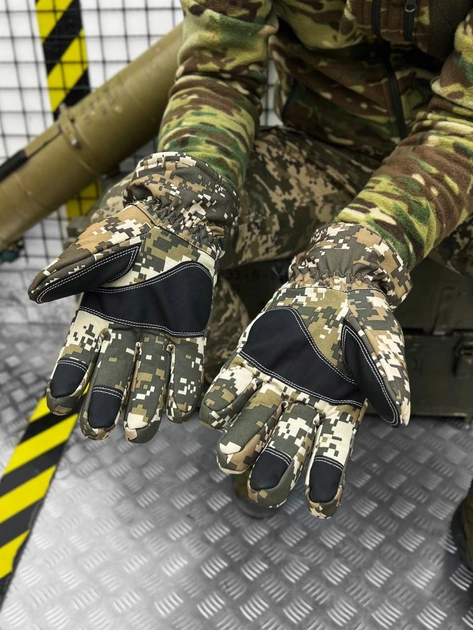 Тактичні рукавички Tactical Gloves Піксель L - изображение 2