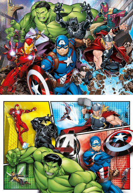 Puzzle Clementoni Avengers 2 x 60 elementów (8005125216055) - obraz 2