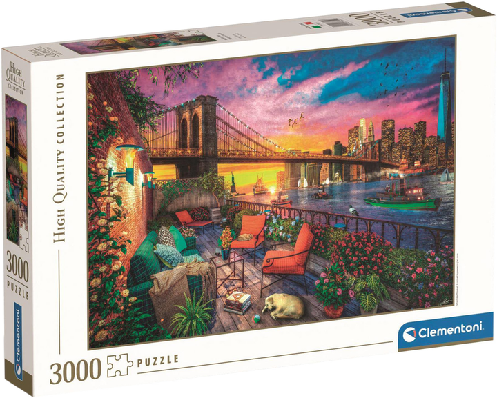 Пазл Clementoni Manhattan Balco ny Sunset 3000 елементів (8005125335527) - зображення 1