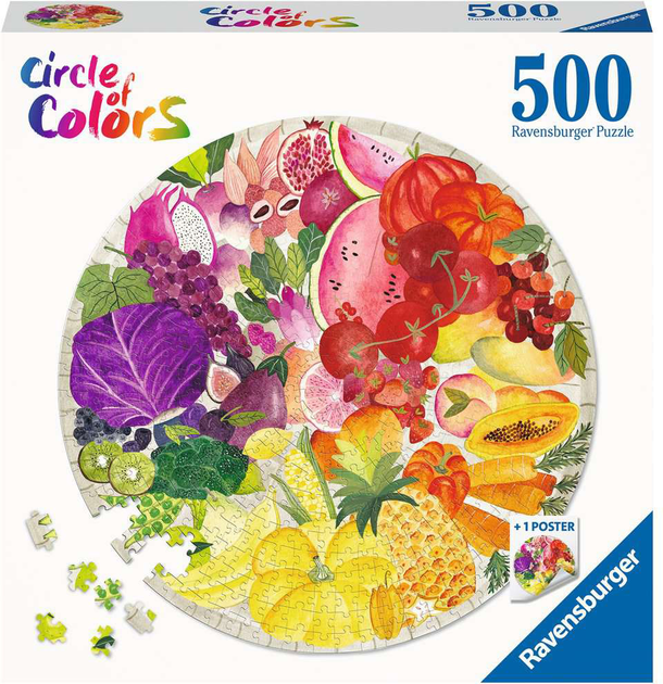 Puzzle Ravensburger Owoce i warzywa 500 elementów (4005556171699) - obraz 1