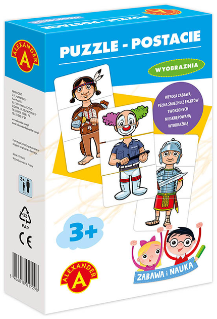 Puzzle Alexander Postacie Zabawa i Nauka 30 elementów (5906018018394) - obraz 1