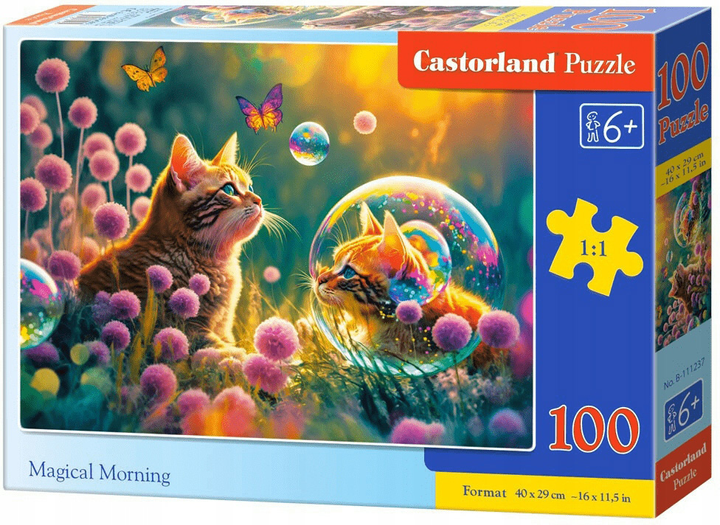 Puzzle Castor Kot Magiczny Poranek 100 elementów (5904438111237) - obraz 1