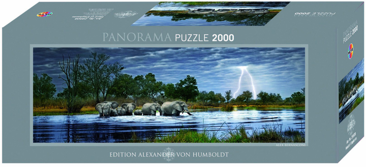 Puzzle Heye Alexander von Humboldt Stado słoni 2000 elementów (4001689295080) - obraz 1