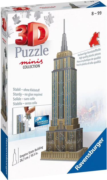 3D Пазл Ravensburger міні будівлі. Empire State Building (4005556112715) - зображення 1