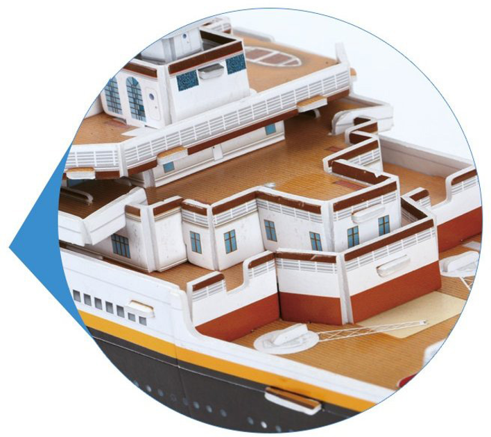 Puzzle 3D Cubic Fun Titanic Duży 113 elementów (6944588240110) - obraz 3