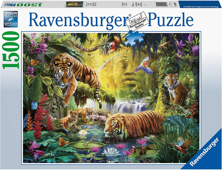 Пазл Ravensburger Мирні тигри 1500 елементів (4005556160051) - зображення 1