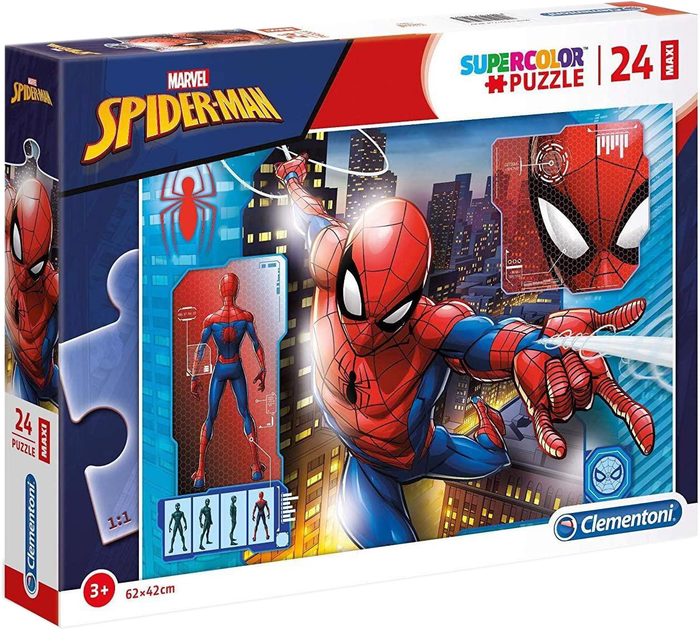 Puzzle Clementoni Maxi Spider Man 24 elementy (8005125285075) - obraz 1