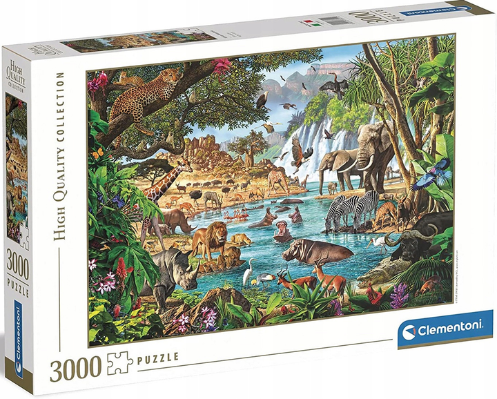 Puzzle Clementoni Africa Waterhole 3000 elementów (8005125335510) - obraz 1