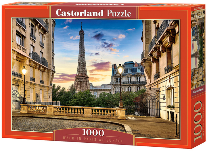 Puzzle Castor Walk in Paris at Sunset 1000 elementów (5904438104925) - obraz 1