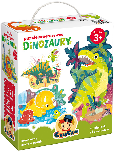 Puzzle Czuczu progresywne Dinozaury 71 element (5902983491538) - obraz 1